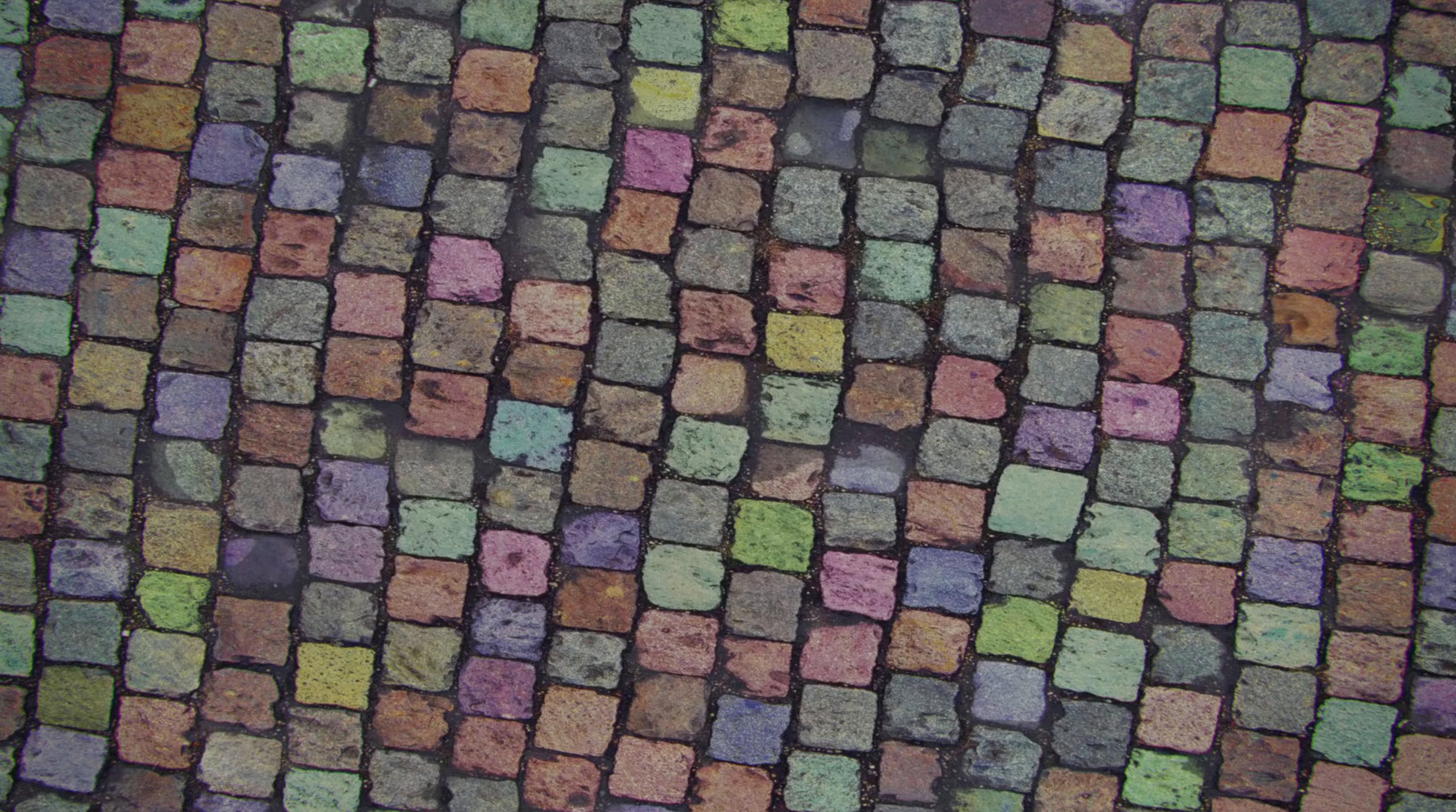 a close up view of a brick sidewalk