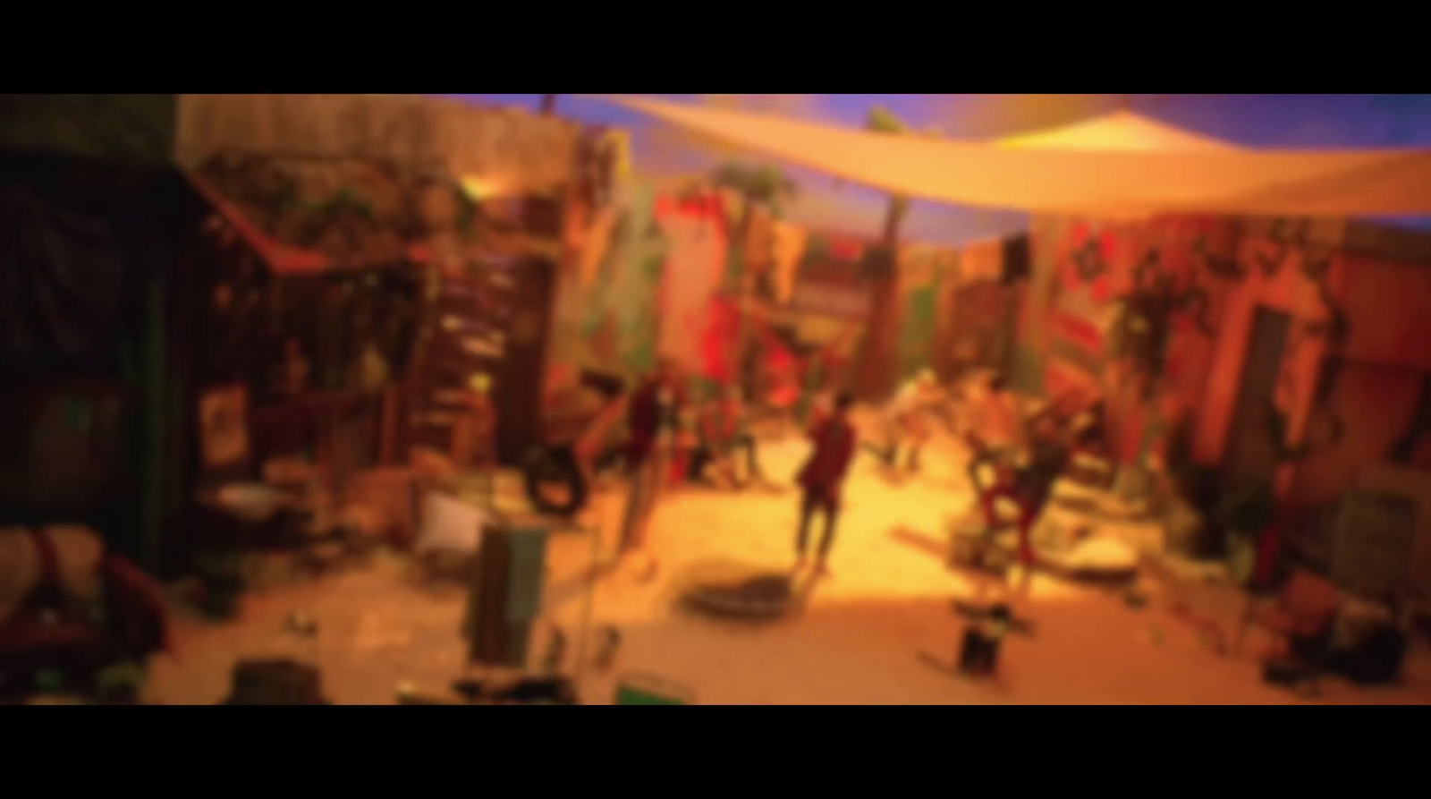 a blurry photo of a group of people in a room