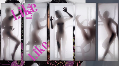 a series of images of a naked woman