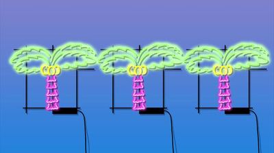 a computer generated image of a palm tree