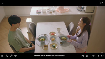 a man and woman sitting at a table with plates of food