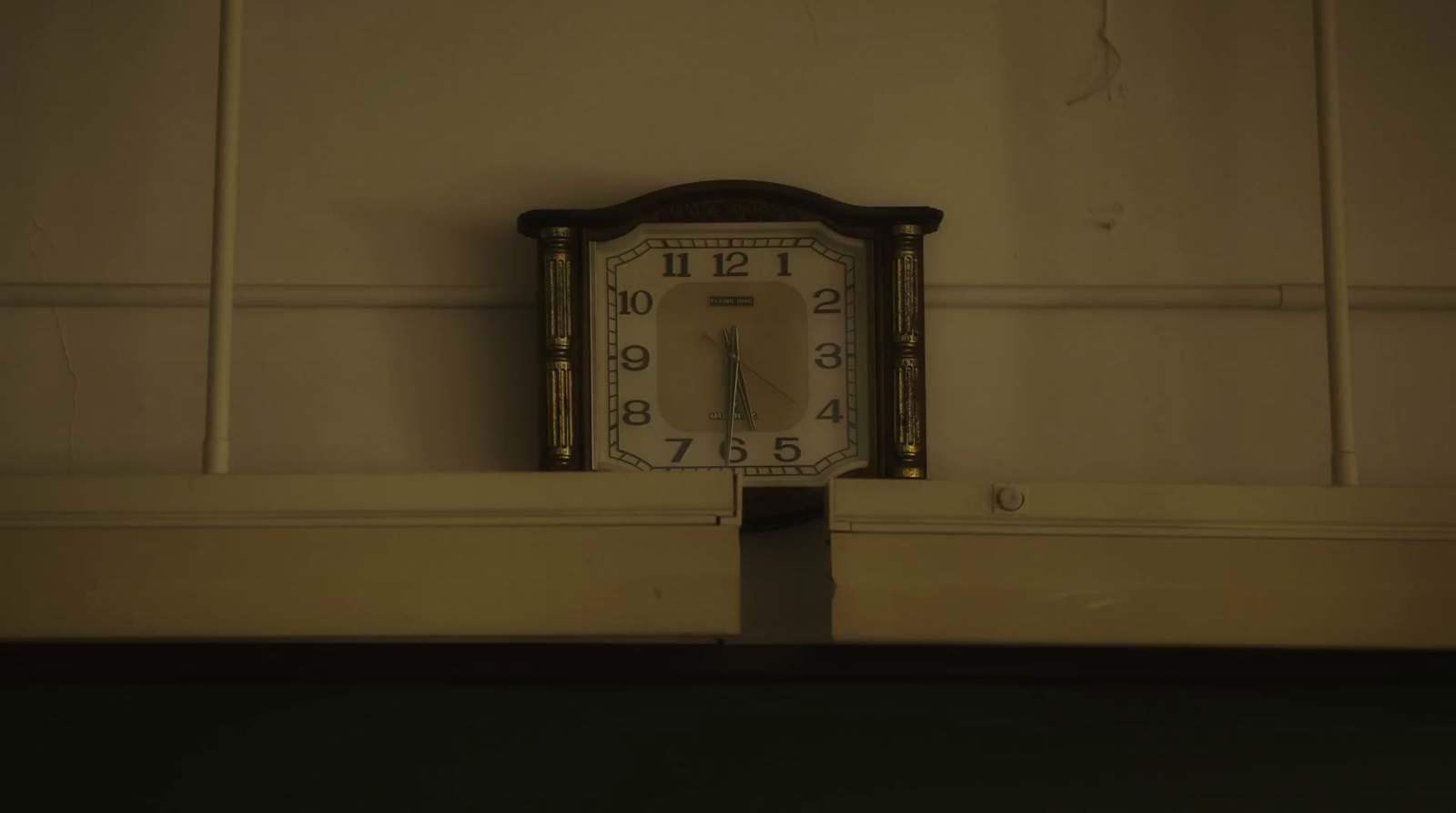 a clock on a wall in a room