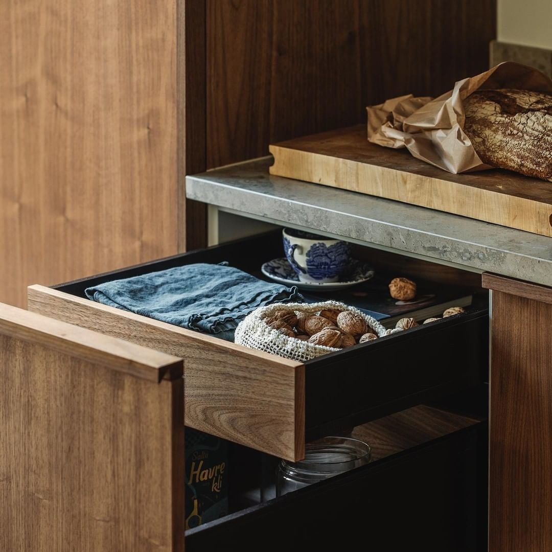 a drawer with a loaf of bread in it