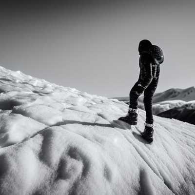 a person standing on top of a snow covered slope