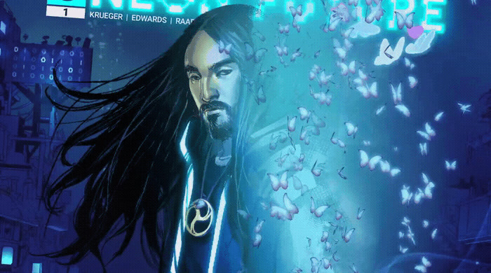 a digital painting of a man with long hair