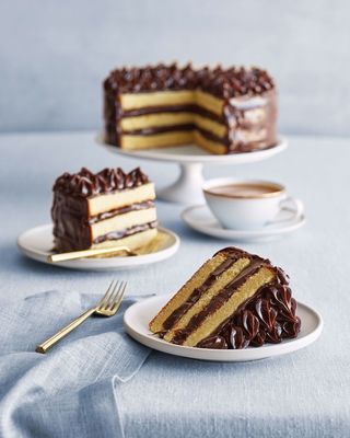 a slice of cake on a plate with a fork