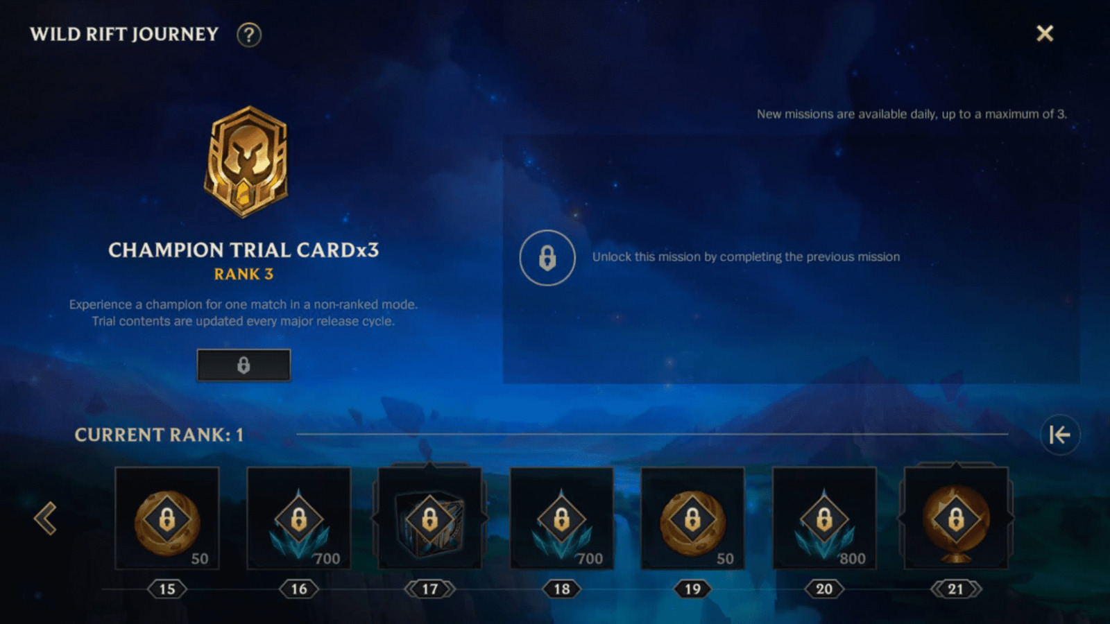 a screenshot of the world of warcraft's champion trial cards