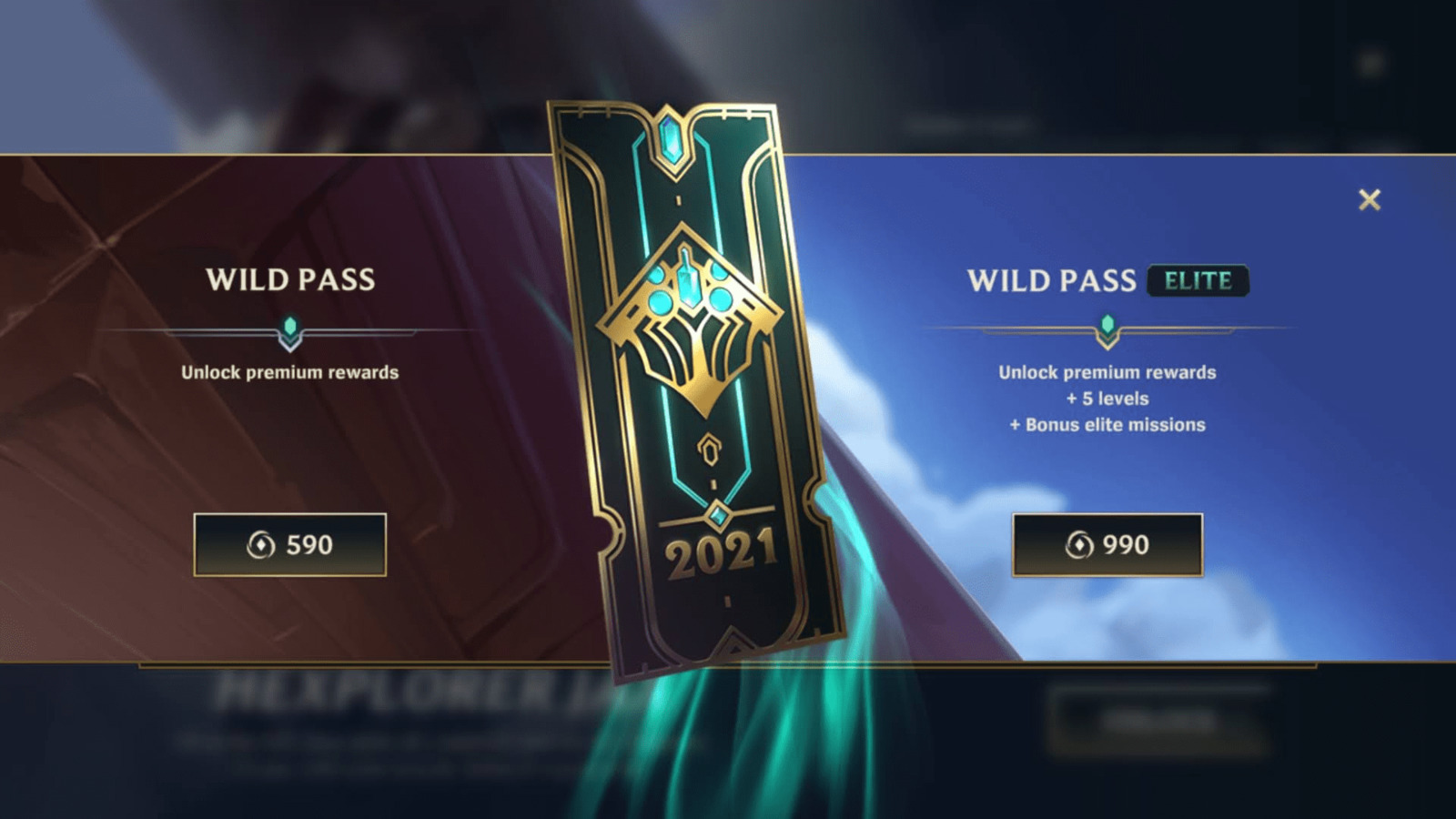 a screenshot of the wild pass menu