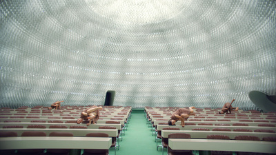 a room filled with lots of empty chairs