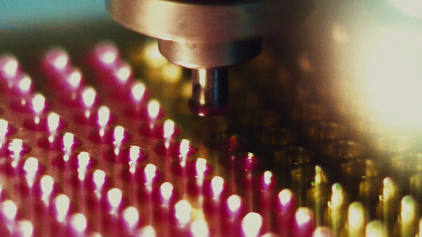 a close up of a machine with a lot of candles on it