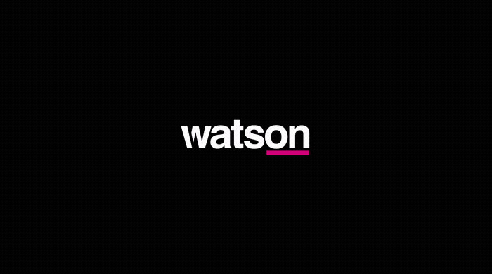 a black background with the words watson on it