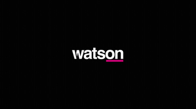 a black background with the words watson on it