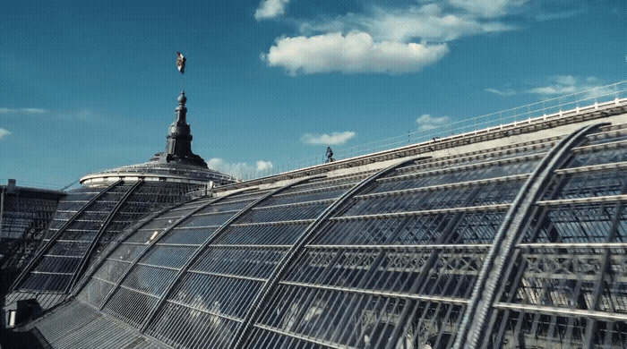 a large building with a clock tower on top of it