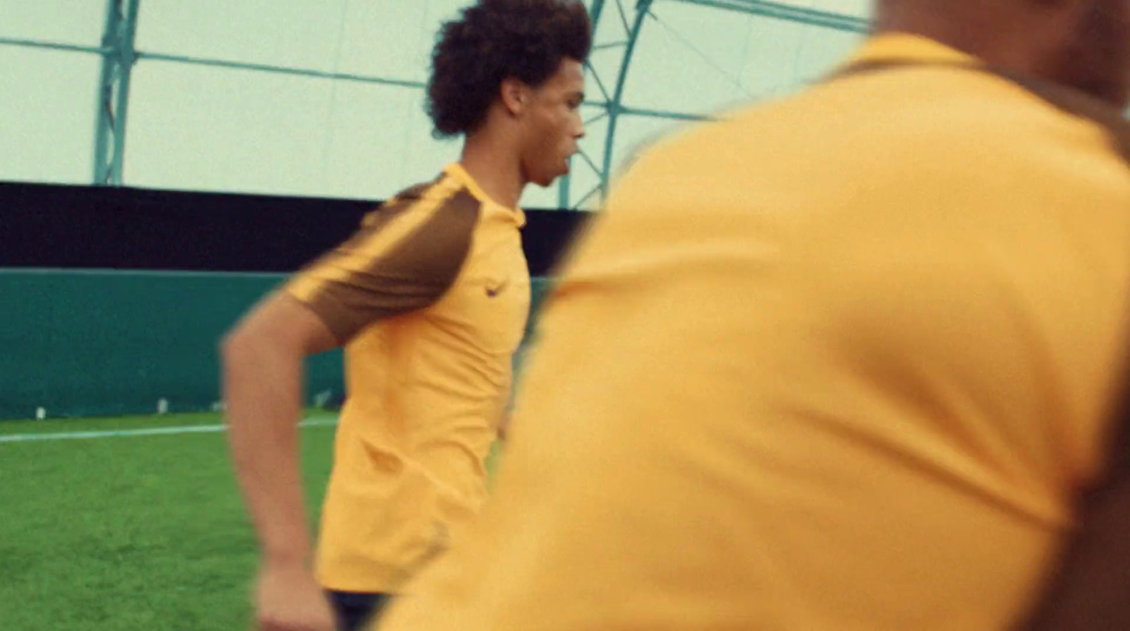 a man standing on a soccer field holding a soccer ball