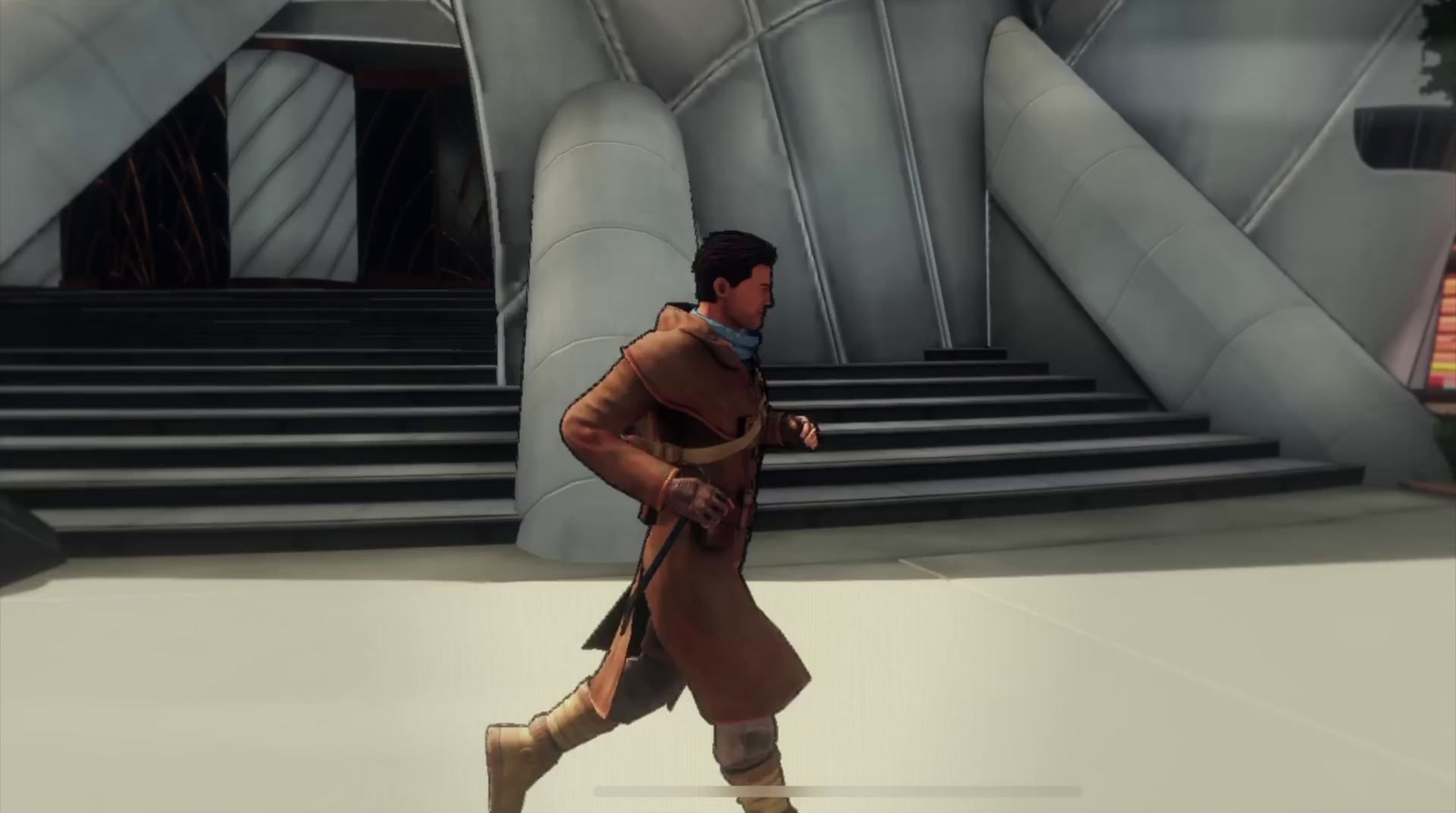 a man in a star wars outfit is walking