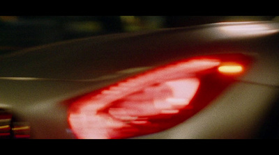 a close up of the tail light of a car