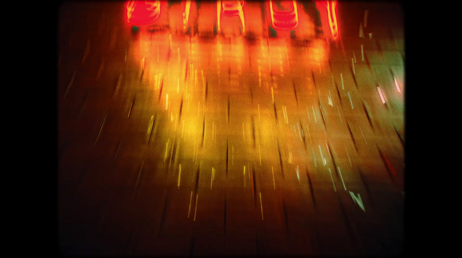 a bowling alley with bowling pins and neon lights