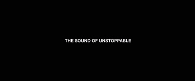 a black background with the words the sound of unstoppable