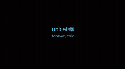 a black background with the words unicef for every child