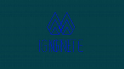 a blue logo with the word ignte on it