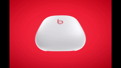 a computer mouse with a red background