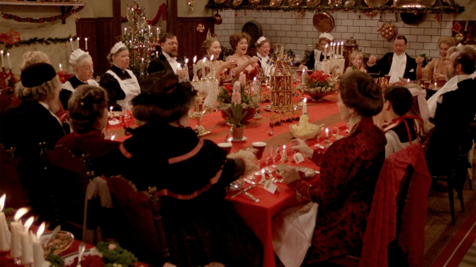 a group of people sitting around a table