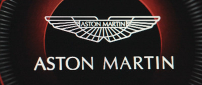 a close up of a logo on a screen