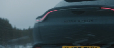 the back end of a car on a snowy road