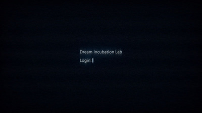 a black background with a white text that reads dream incubation lab login