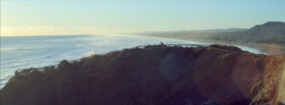 a view of the ocean from a high point of view