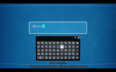 a computer keyboard with a message written on it