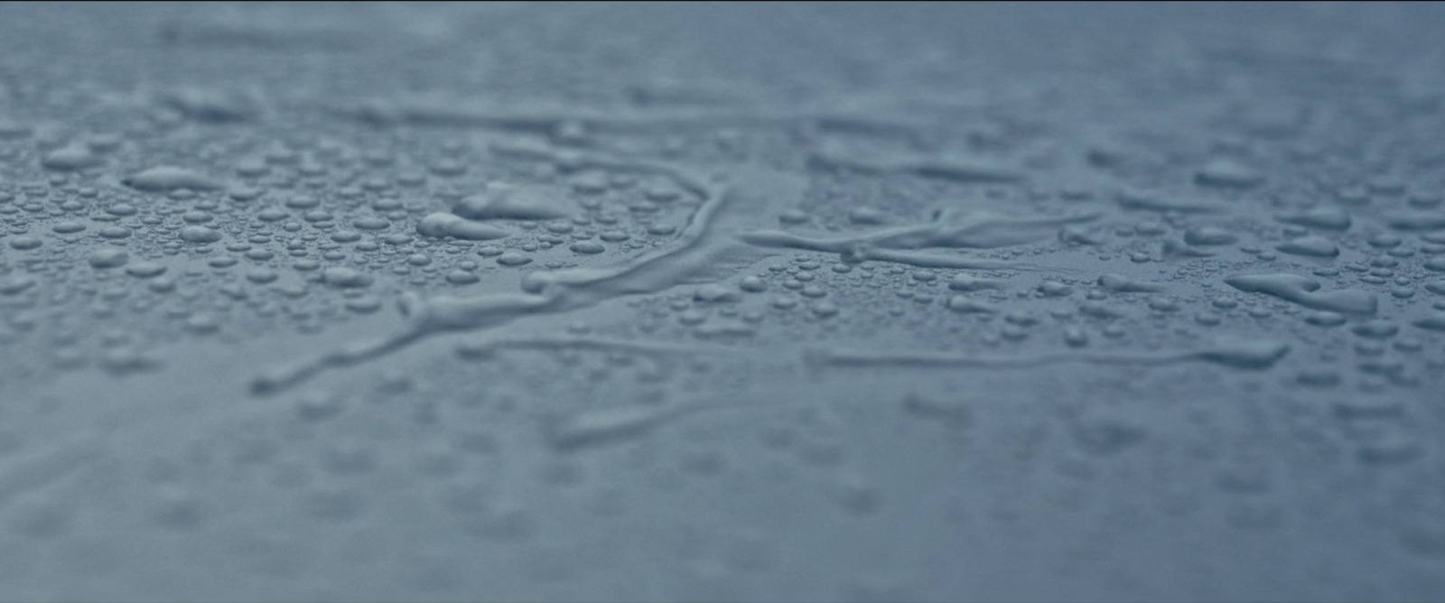 a close up of water droplets on a surface