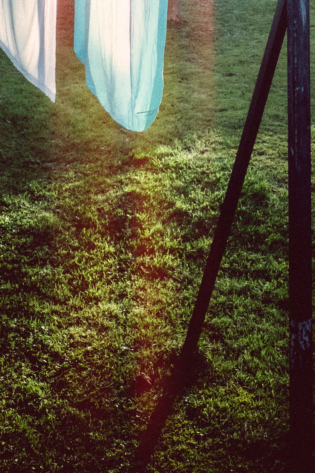 clothes hanging out to dry on a clothes line