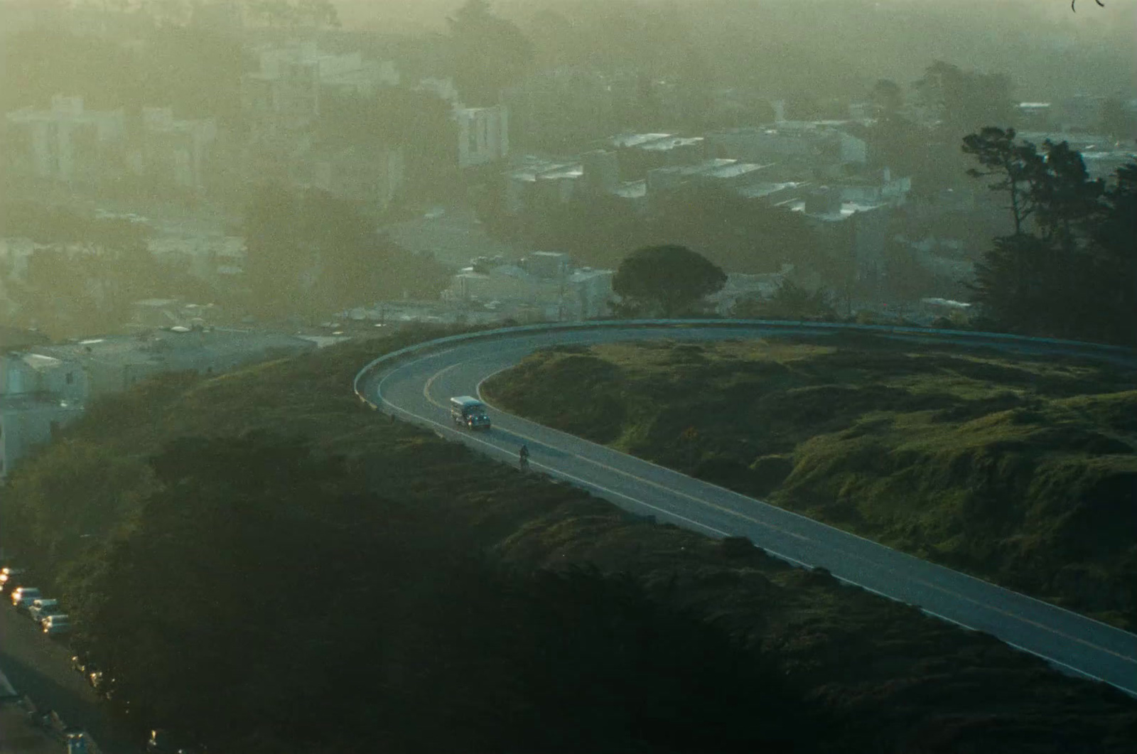 a view of a highway with a bunch of cars on it