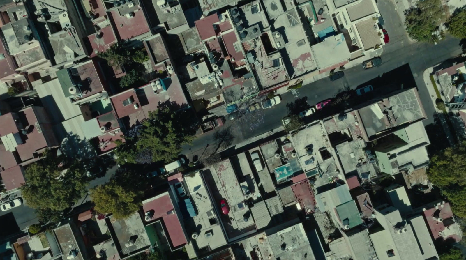 an aerial view of a city with lots of buildings