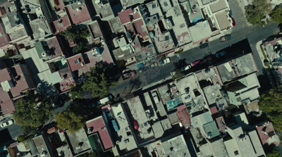 an aerial view of a city with lots of buildings