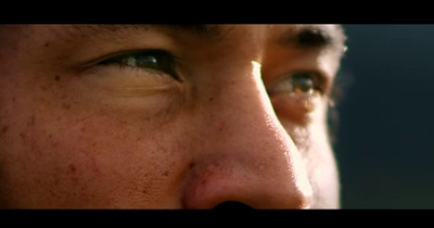 a close up of a person with freckles on their face