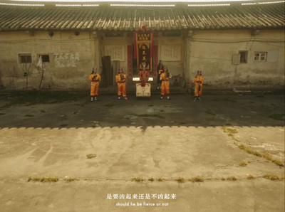 a group of people standing in front of a building