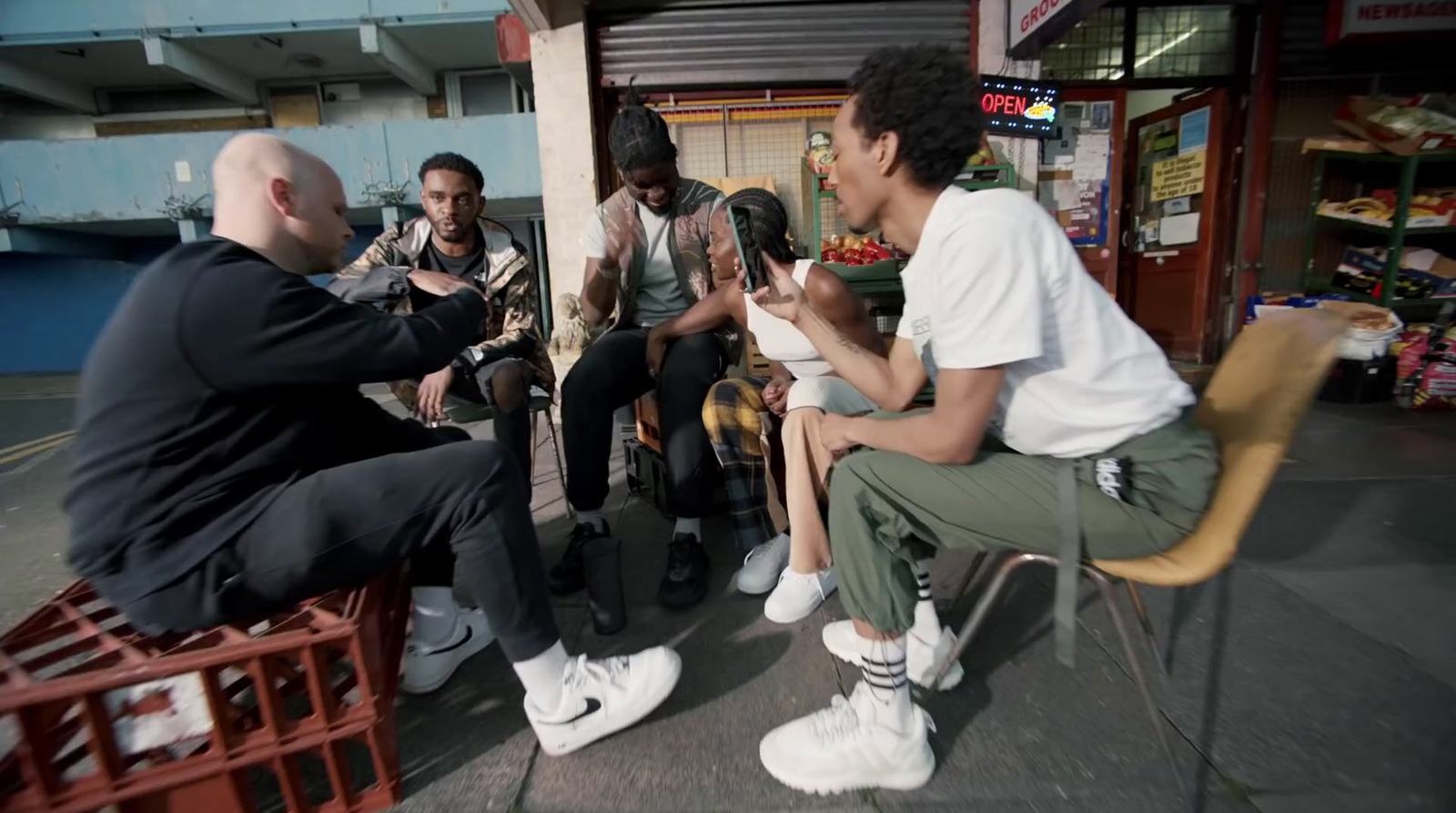 a group of people sitting around a table