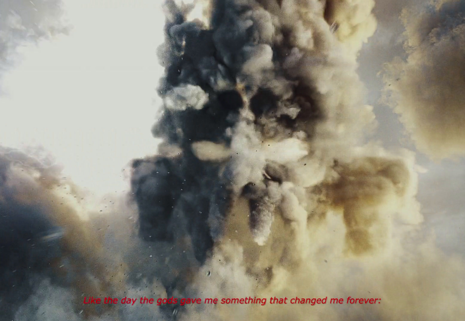 a very large cloud of smoke with a quote on it