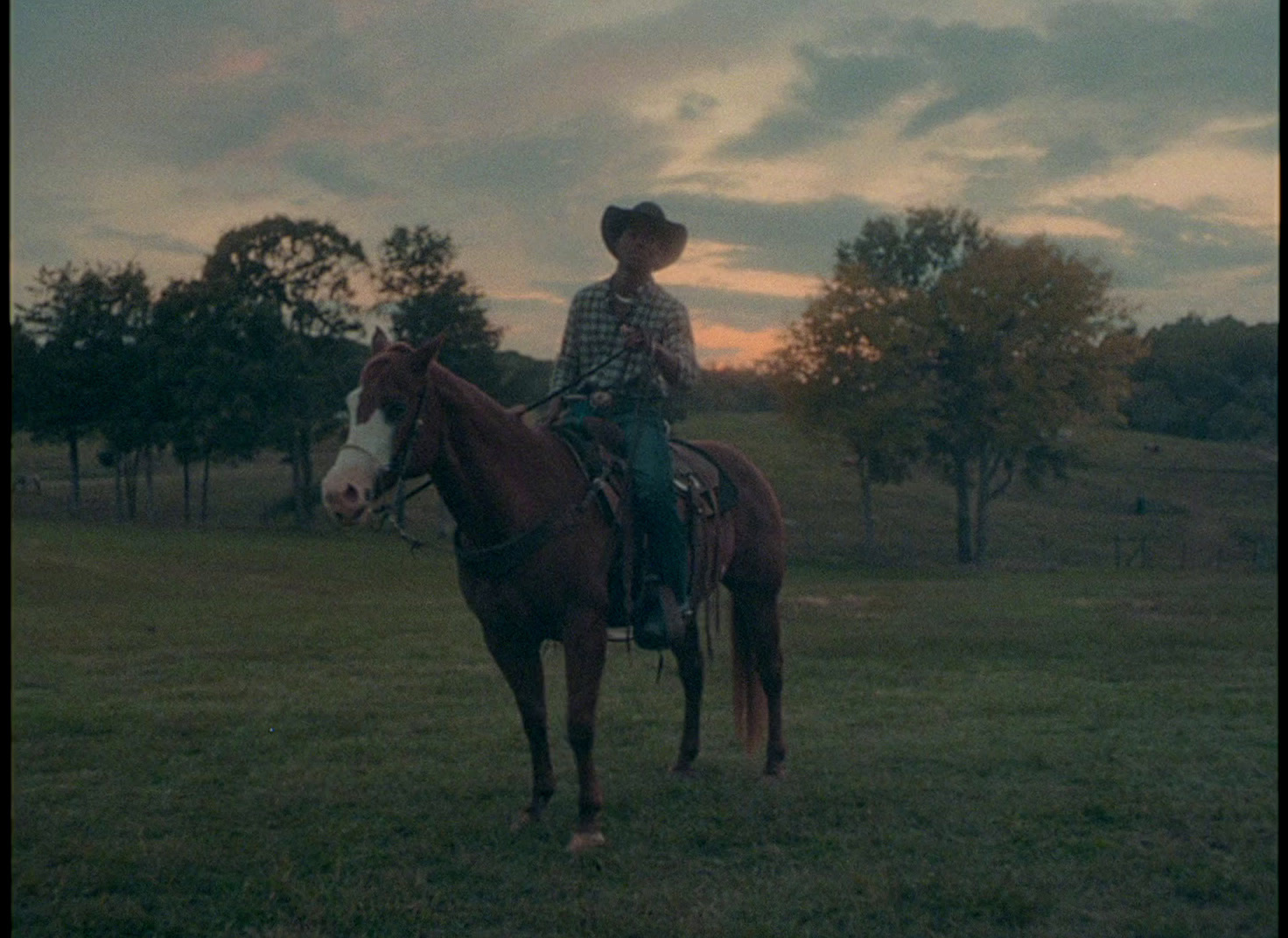 a man in a cowboy hat riding a horse