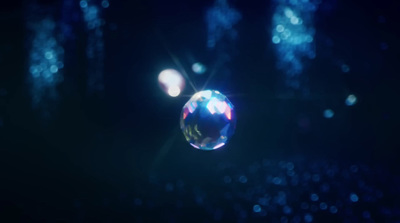 a close up of a soap bubble in the dark