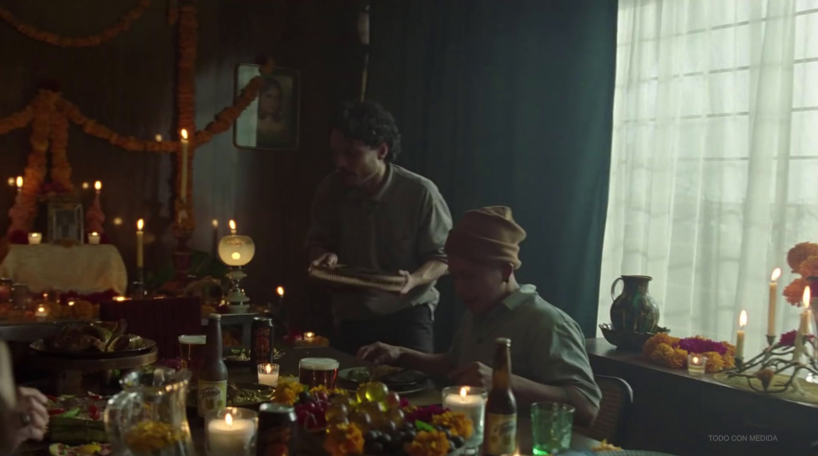 a group of people sitting around a dinner table