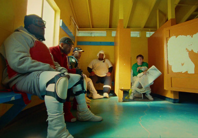 a group of people sitting in a room