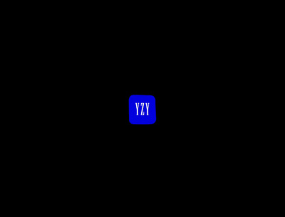 a black background with a blue square with the letter y on it