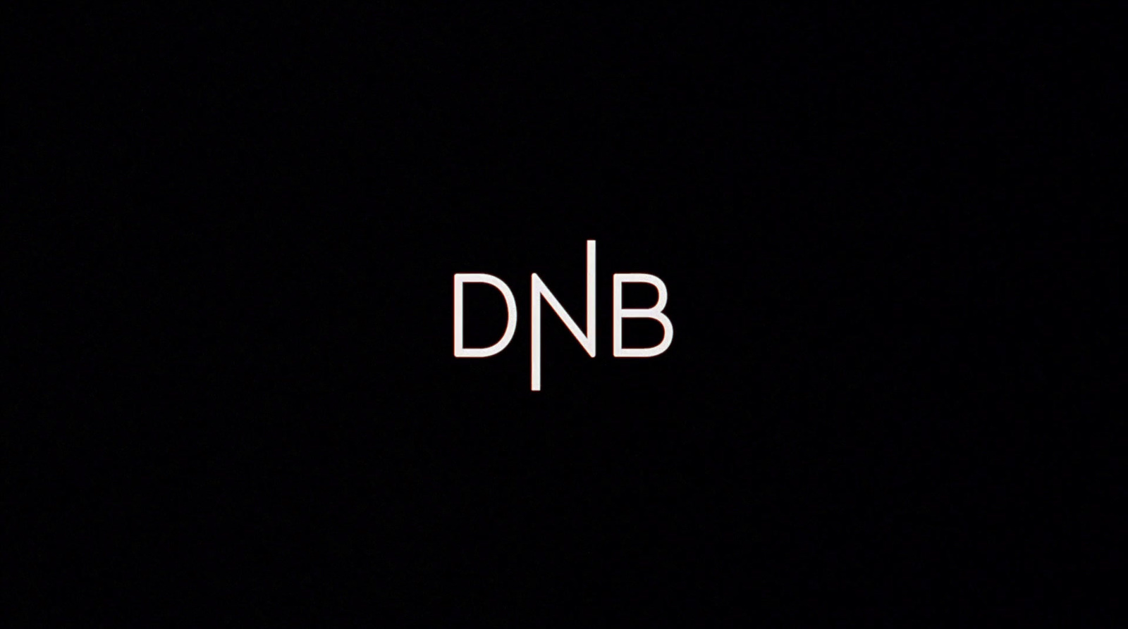 a black and white photo of the word dnb