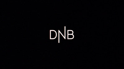 a black and white photo of the word dnb