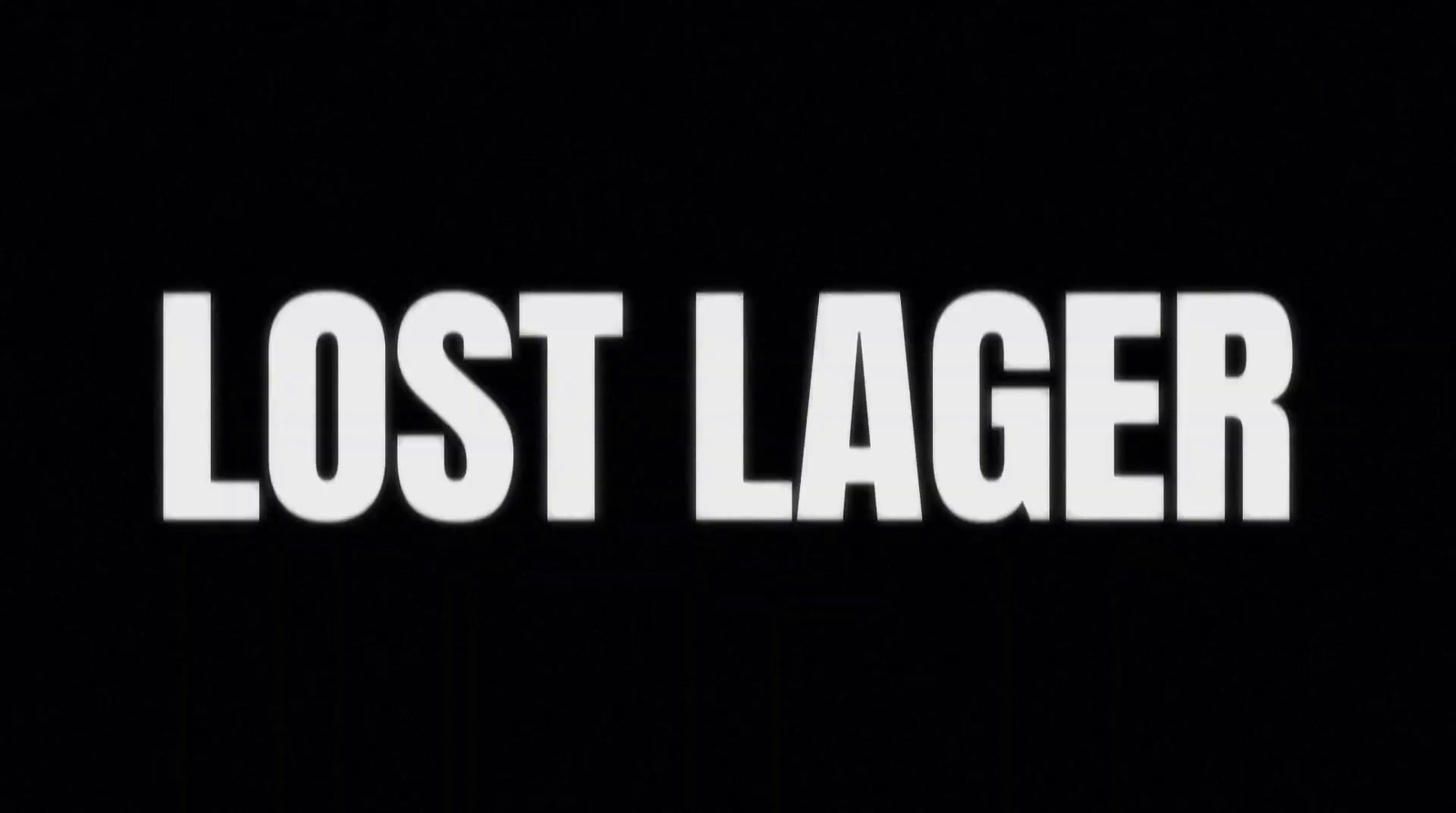 a black and white photo with the words lost lager