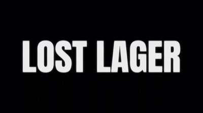 a black and white photo with the words lost lager