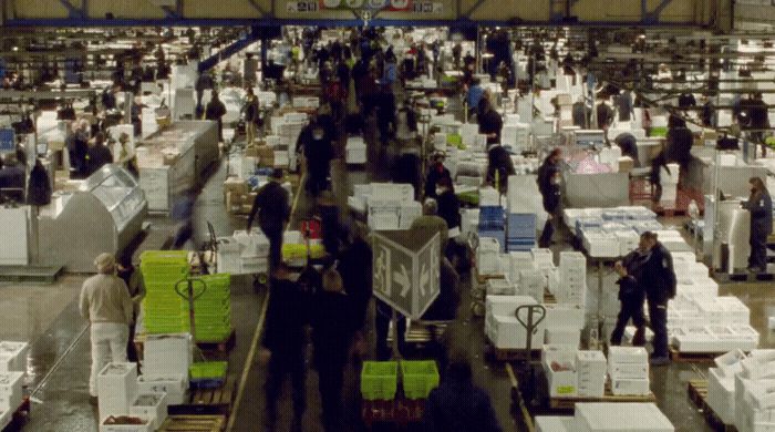 a large warehouse filled with lots of boxes